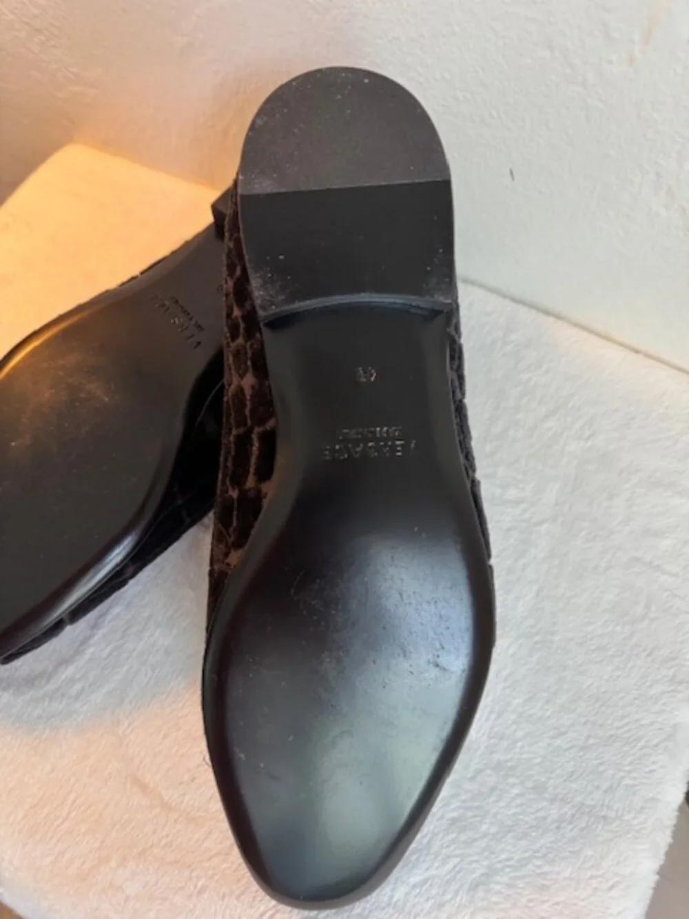 Versace Men’s Black Croc-Effect Velvet Loafers Size EU 40